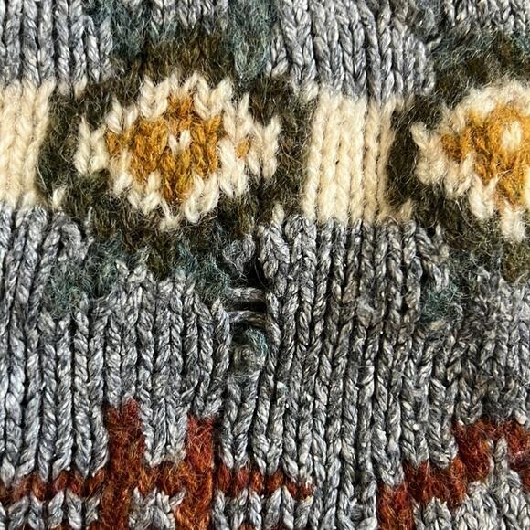 Vintage LLBean women’s wool sweater size Large fair isle fall harvest - Picture 9 of 10